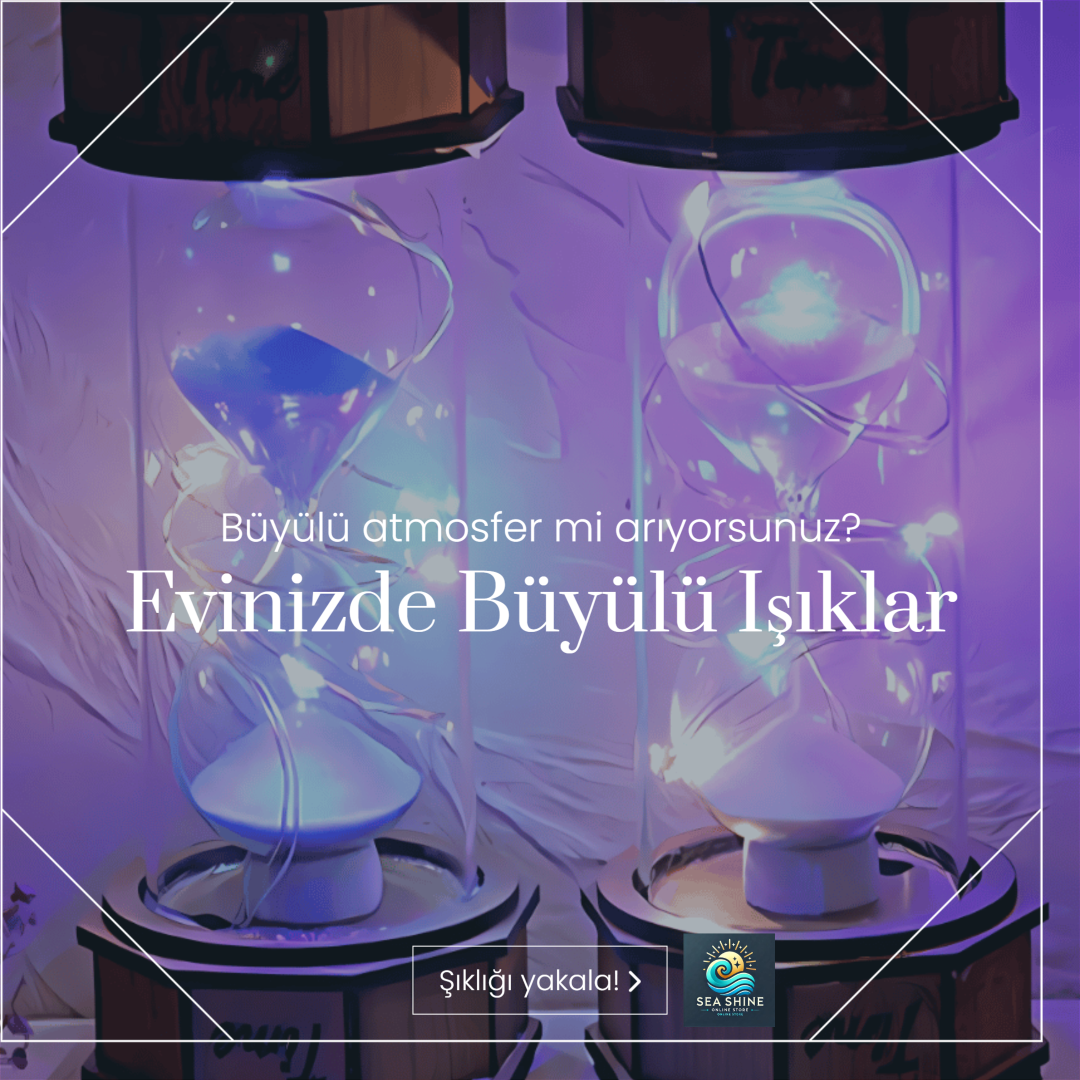 LED Işıklı Dekoratif Cam Fanus Lamba