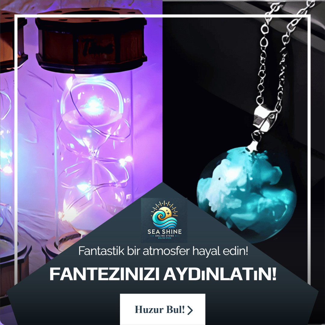 LED Işıklı Dekoratif Cam Fanus Lamba ve Dünya Kolye