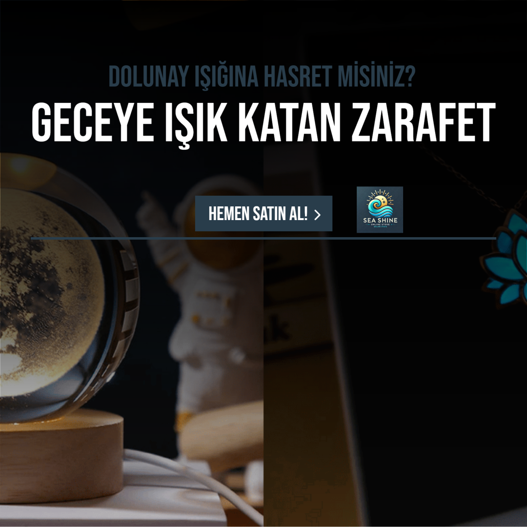 Dolunay Temalı Cam Küre ve Lotus Kolye
